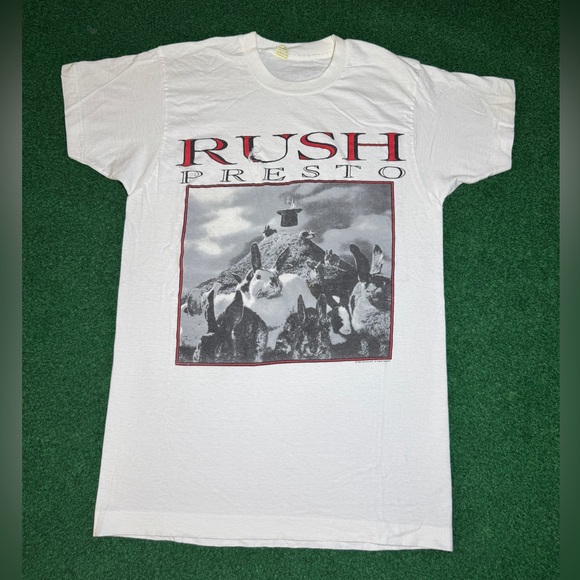 Vintage Rush Concert Tee Presto 90s Retro Lrg Slim THIN T Shirt